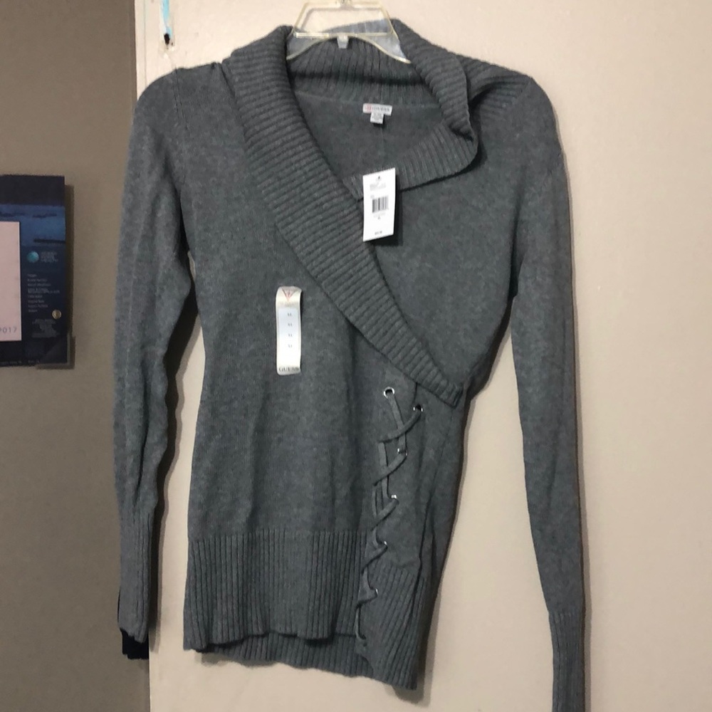 Grey wrap sweater size xl